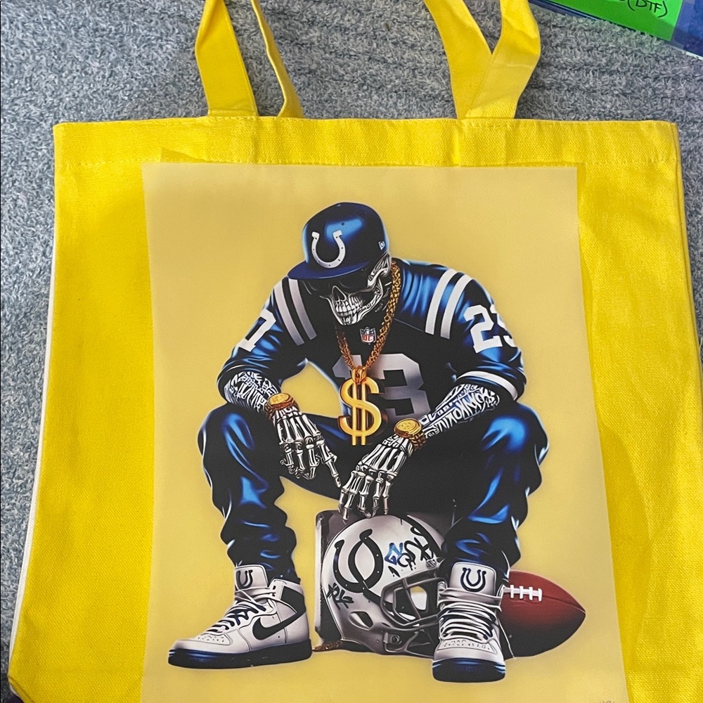 Yellow Graphic Tote Bag